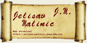 Jelisav Malinić vizit kartica